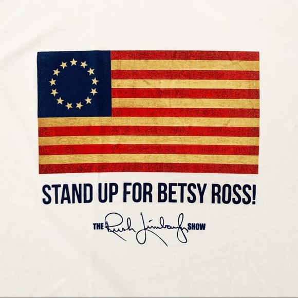 Rush Limbaugh Show Tee Shirt M Betsy Ross American Flag Patriotic ￼ - Picture 4 of 6